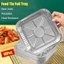 NORDICLIFE 10 Cái Hộp Giấy Nhôm, Lò Nướng Chống Dính BBQ Dụng Cụ Nướng Bánh Khay Giấy Thiếc Thực Phẩm, Khay Chiên Không Khí Chống Dầu 6 / 7 / 8 Inch Có Thể Tái Sử Dụng