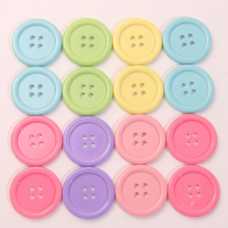 Phong cách Nhật Bản Macaron Nút tròn màu sắc đồng nhất Phụ kiện DIY Vật liệu thủ công Nút quần áo Phụ kiện bán buôn