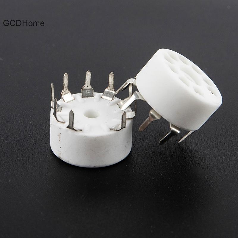 Gcdhome 5 Chiếc Gốm 9pin B9A PCB Gắn Ống Ổ Cắm 12AX7 12AT7 Hifi Âm Thanh Vintage AMP HOT