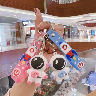 Trong Kho PVC Mềm Cao Su Phim Hoạt Hình Phi Hành Gia Spaceman Keychain Đồ Trang Trí Nhỏ
