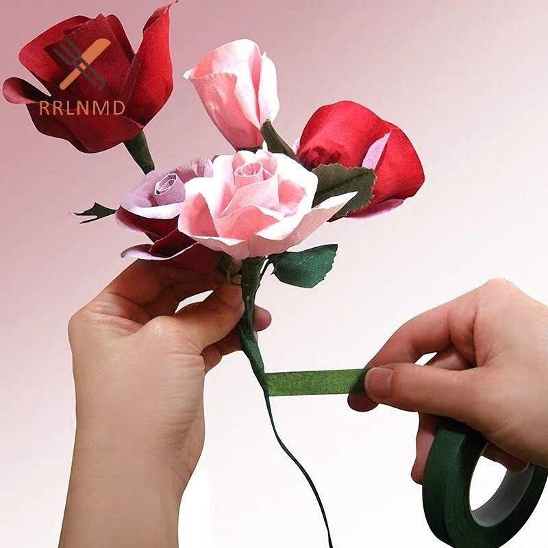 Rrlnmd Băng trồng hoa Tự dính Bó hoa Thân cây Băng giấy Stamen Gói hoa DIY Trang trí Hoa Đồ dùng đám cưới MỚI
