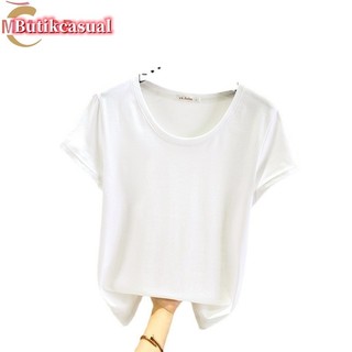 Áo thun nữ modal cotton tay ngắn áo thun mùa hè 2024 Áo sơ mi dáng rộng cổ tròn áo thun trơn Áo thường ngày