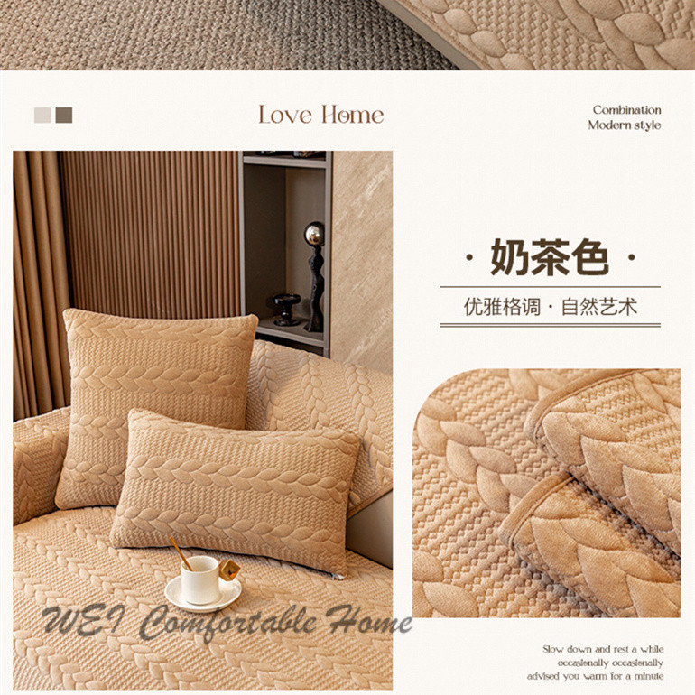 Đệm sofa nhung pha lê Bọc Sofa chống trượt mẫu thu đông đệm ghế nhung dày dặn mẫu mới