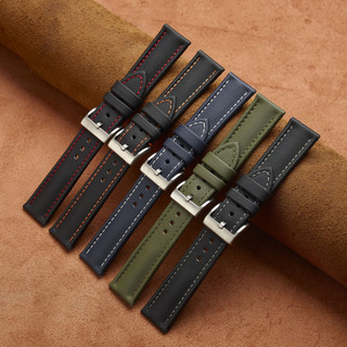 Dây đồng hồ da nylon/bò 18–22mm, phát hành nhanh, dành cho nam nữ, dây thay cho đồng hồ thông minh