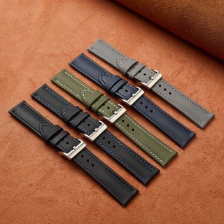 Dây đồng hồ da nylon/bò 18–22mm, phát hành nhanh, dành cho nam nữ, dây thay cho đồng hồ thông minh