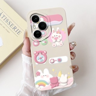 Dành Cho Honor 400 Pro Honor400 Vỏ Hoạt Hình Mèo Thỏ Dễ Thương Honor 400 400Pro 5G Vỏ Điện Thoại Silicon Mềm Bảo Vệ Ống Kính