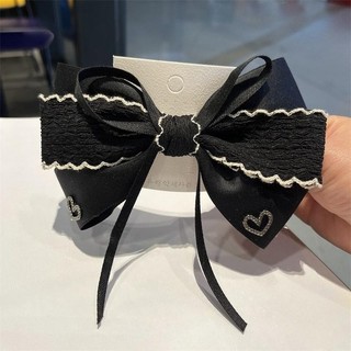 Retro Tóc Nơ Kẹp Nhiều Lớp Nơ Kim Cương Giả Trái Tim Tình Yêu Barrettes Mùa Xuân Kẹp Tóc Phụ Kiện Cho Dự Tiệc