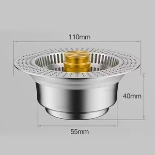 Bộ lọc thoát nước bồn rửa chén METALWRK, Nút chặn bồn rửa chống tắc 3 trong 1, Bộ lọc bồn rửa bật lên bằng thép không gỉ 304 được nâng cấp cho nhà bếp