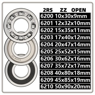 Vòng bi 6200 6201 6202 6203 6204 6205 2RS / ZZ / Vòng bi rãnh sâu mở