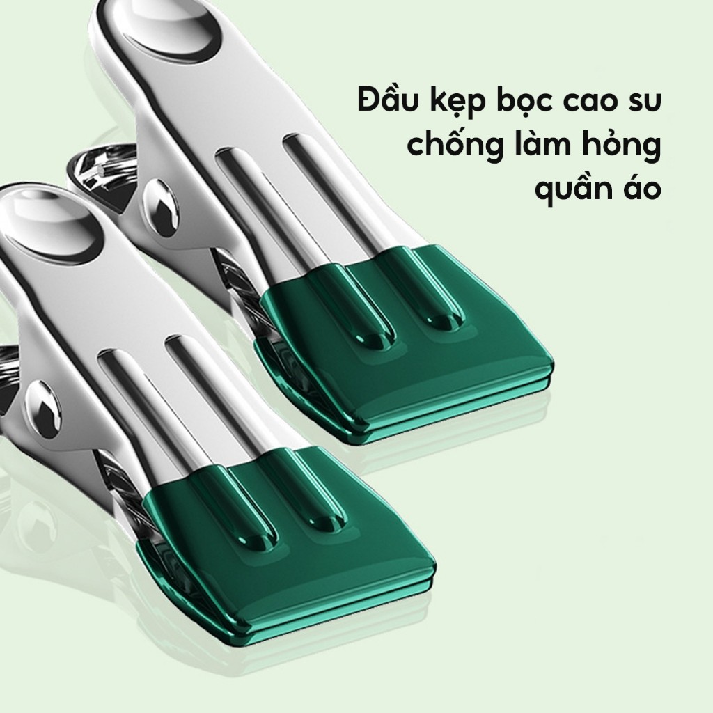 COMBO 3 Móc Kẹp Quần Áo Chống Trượt Chống Gió Móc Treo Đồ Trẻ Em Người Lớn Tất Vớ Đa Năng