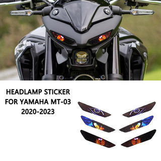 Dành Cho Xe Yamaha MT-03 MT03 MT 03 2020-2022 2023 Xe Máy Miếng Dán 3D Đèn Pha Trang Trí Miếng Dán Chống Thấm Nước Bên Ngoài Phụ Kiện