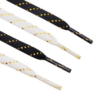 1 Cặp Dây Vàng Sang Trọng Dây Giày Đế Bằng Giày Thể Thao Dây Giày Rộng 7 Mm Dây Giày Phụ Kiện 60 / 100 / 120 / 140 / 160CM