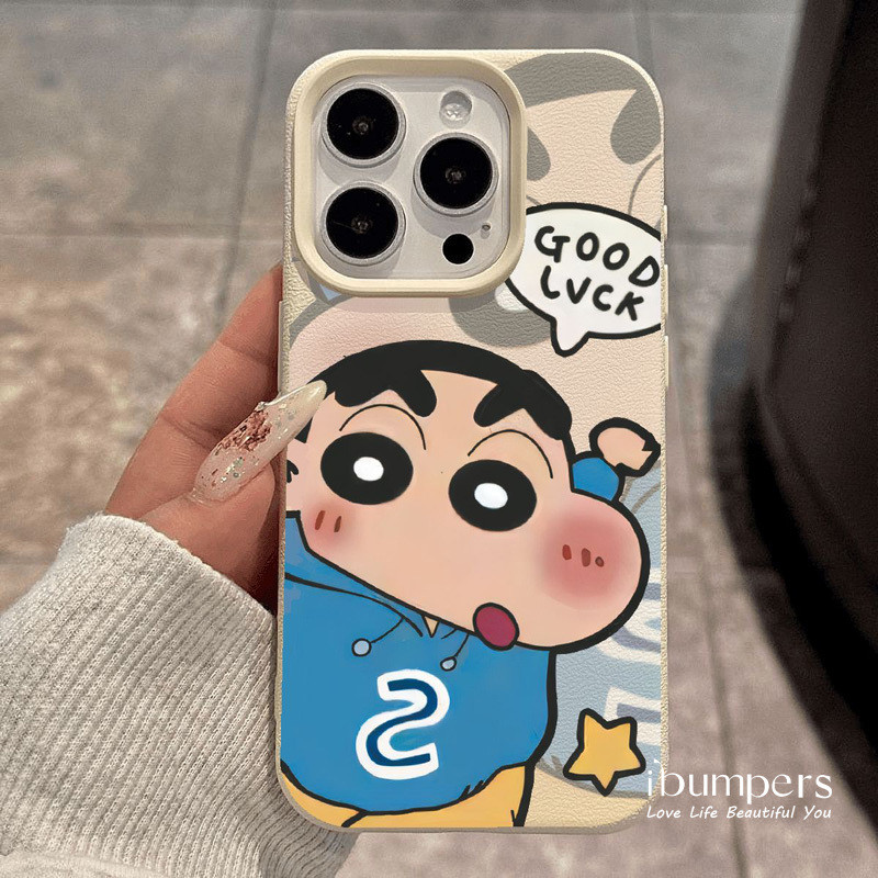 ibumpers Ốp Điện Thoại iPhone Dynamic Crayon Shin Chan Họa Tiết Cho IPhone 16 15 14 12 13 11 Pro Max IP 7 8 Plus X XS XR Ốp Lưng Mỏng Silicon Mềm Da Họa Tiết
