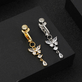 Kẹp bướm giả bụng trên và bông tai sụn rốn xỏ khuyên