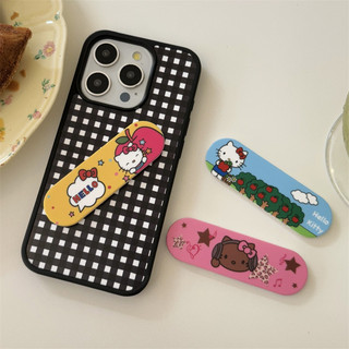 Kitty Band Aid Stand ins Hoạt Hình KT Cat Dễ Thương Gemini Đứng Màu Ban Nhạc Hỗ Trợ Ốp Lưng Điện Thoại X Dính Lười Co Giãn Sáng Tạo Đứng