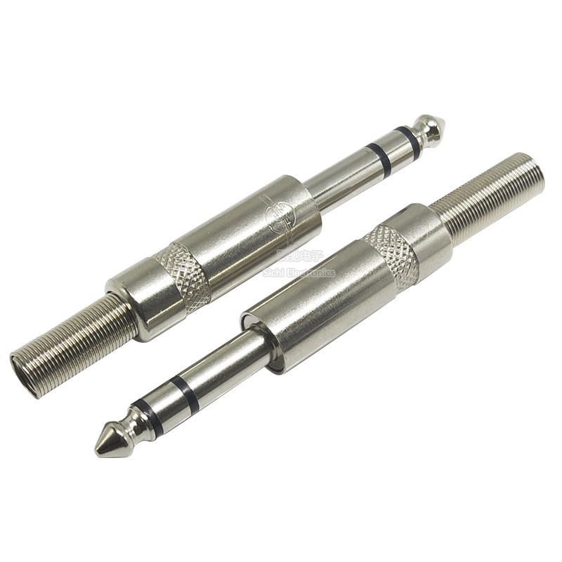 Micro 6.35MM Big Three-Core / Two-Core 6.5 Đầu nối âm thanh Lụa Hàn âm thanh đơn / phích cắm hai kênh
