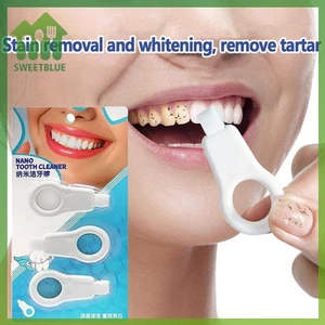 SWEET 3 Cái / bộ Làm Sạch Răng Lau Trẻ Em Loại Bỏ Tartar Mảng Bẩn Loại Bỏ Nano Tẩy Bọt Biển Tẩy Tế Bào Chết n