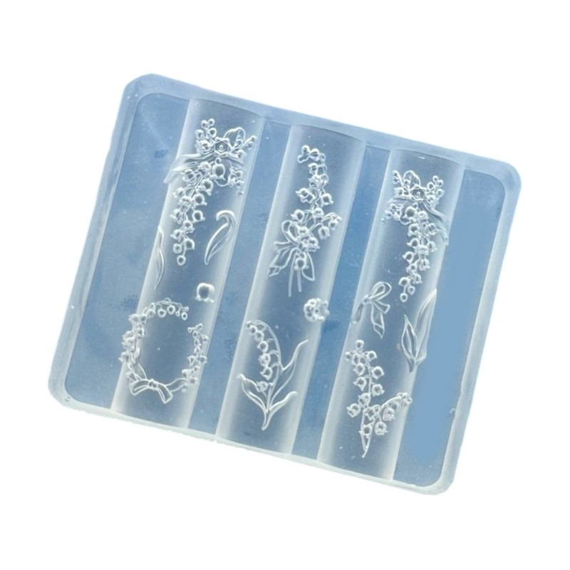 Mẫu chạm khắc silicon có thể tái sử dụng Wellb cho nghệ thuật làm móng 3D và đồ trang trí DIY