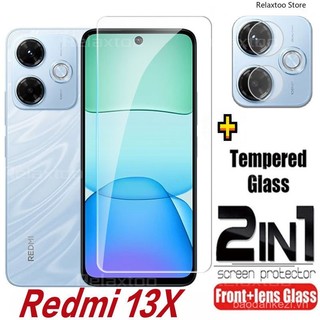 Redmi13 X 2025 2in1 3D Cong Kính Cường Lực Cho Xiaomi Redmi 13 X C 13C 13X Redmi13X Redmi13C 4G 5G Phía Sau Ống Kính Camera Bảo Vệ Màn Hình Phim Kính Bảo Vệ PX3M