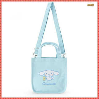 Túi xách Nhật Bản Kuromi Hello Kitty Hoạt Hình In Hình Túi Vải Dễ Thương Một Vai Messenger Túi Kép Sử Dụng