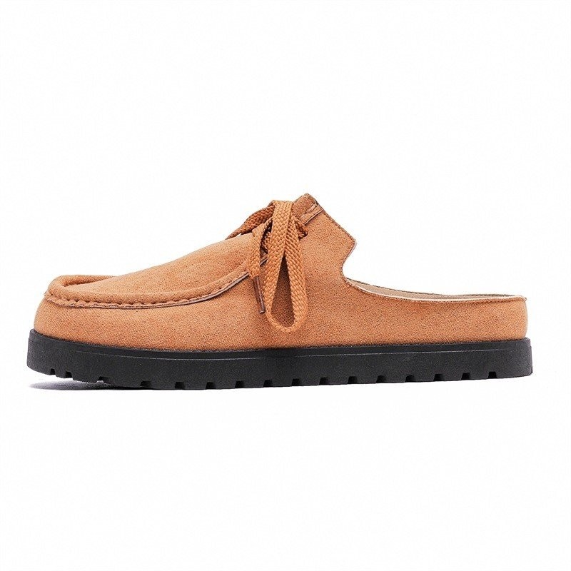 Nam Đế Dày Ngón Chân Một Chân Mùa Hè Mặc Ngoài Mới Retro Ren-Up Birkenstock Giày Nửa Trượt Kangaroo