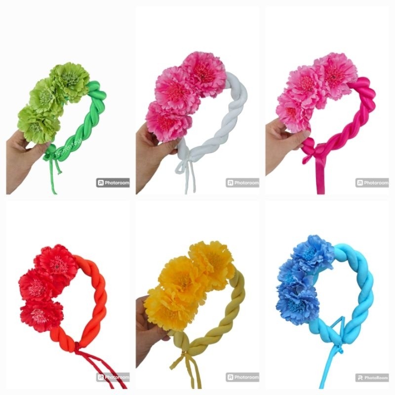 vấn kết hoa vấn xoắn kết hoa lụa phụ kiện vấn đội đầu biểu diễn văn nghệ