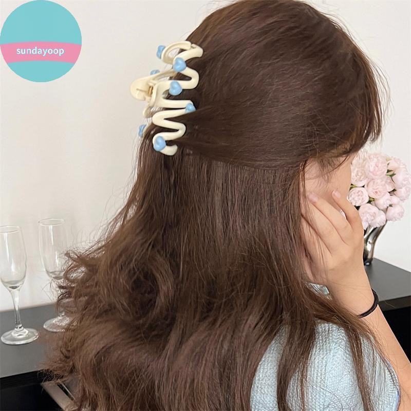 Sund Dễ Thương Đơn Giản Trái Tim Sóng Ngọt Ngào Đa Năng Lớn Dành Cho Nữ Cô Gái Thời Trang Kẹp Tóc Phụ Kiện Quà Tặng VN