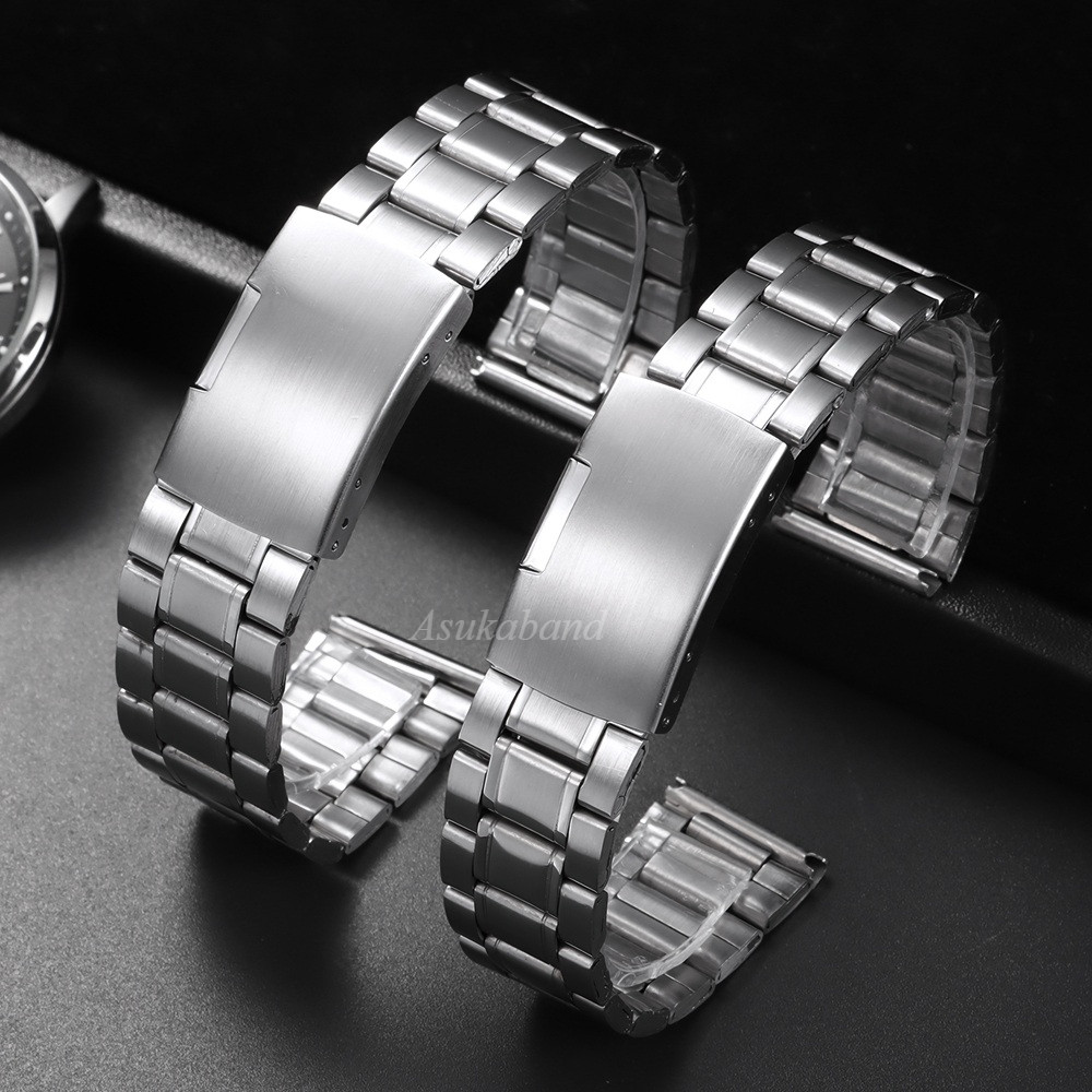 Dây đeo đồng hồ bằng thép không gỉ 5 hạt 18mm 20mm 22mm Dây kim loại Dây đeo đồng hồ nam nữ Vòng tay sắt cho đồng hồ thạch anh Đồng hồ cơ Dây đeo cổ tay cổ điển