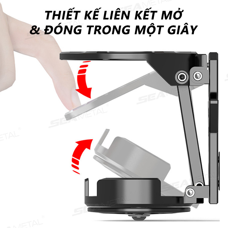 SEAMETAL Giá đỡ cốc bàn xoay xe máy có thể gập lại Vật liệu ABS Giá đỡ cốc nước Phụ kiện sửa đổi