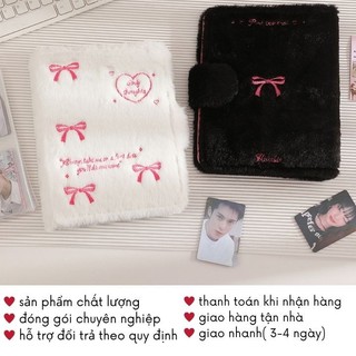 Album Ảnh A5 Binder Lông Nam Châm Hoạ Tiết Nơ Tiểu Thư Sổ Đựng Card Cute Timo VPBL40