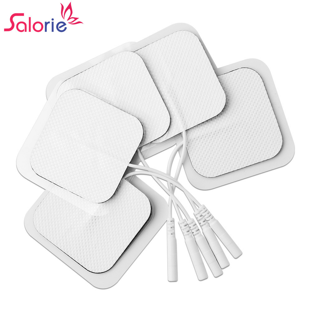 Salorie 20 Chiếc 5 * 5cm Miếng Dán Điện Cực Tự Dính Có Thể Tái Sử Dụng Cho Máy Mát Xa Cơ Thể Máy Châm Cứu
