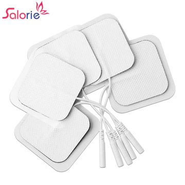 Salorie 20 Chiếc 5 * 5cm Miếng Dán Điện Cực Tự Dính Có Thể Tái Sử Dụng Cho Máy Mát Xa Cơ Thể Máy Châm Cứu
