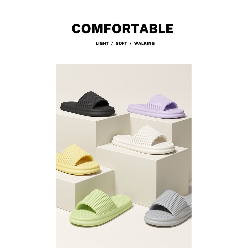 Dép tắm chống trượt unisex mùa hè size lớn êm chân cho gia đình
