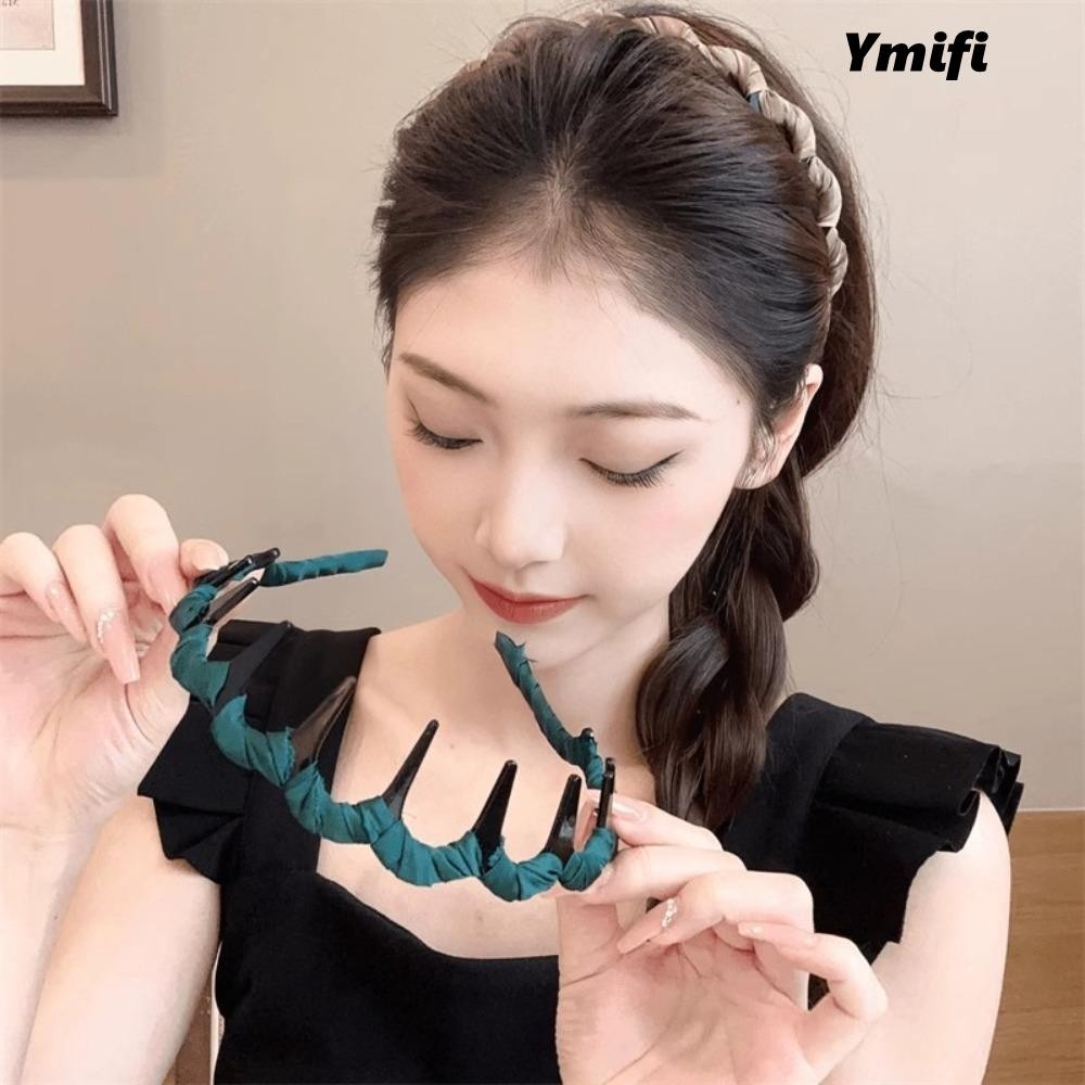 Vòng buộc tóc YMIFI - Băng đô thể thao chống trượt màu trơn, thời trang dành cho nữ