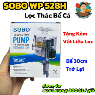 SoBo Wp 528H Lọc Thác Cho Bể Cá Cảnh 30cm Trở Lại (Tặng Kèm Vật Liệu Lọc ) (Công Suất 4w)