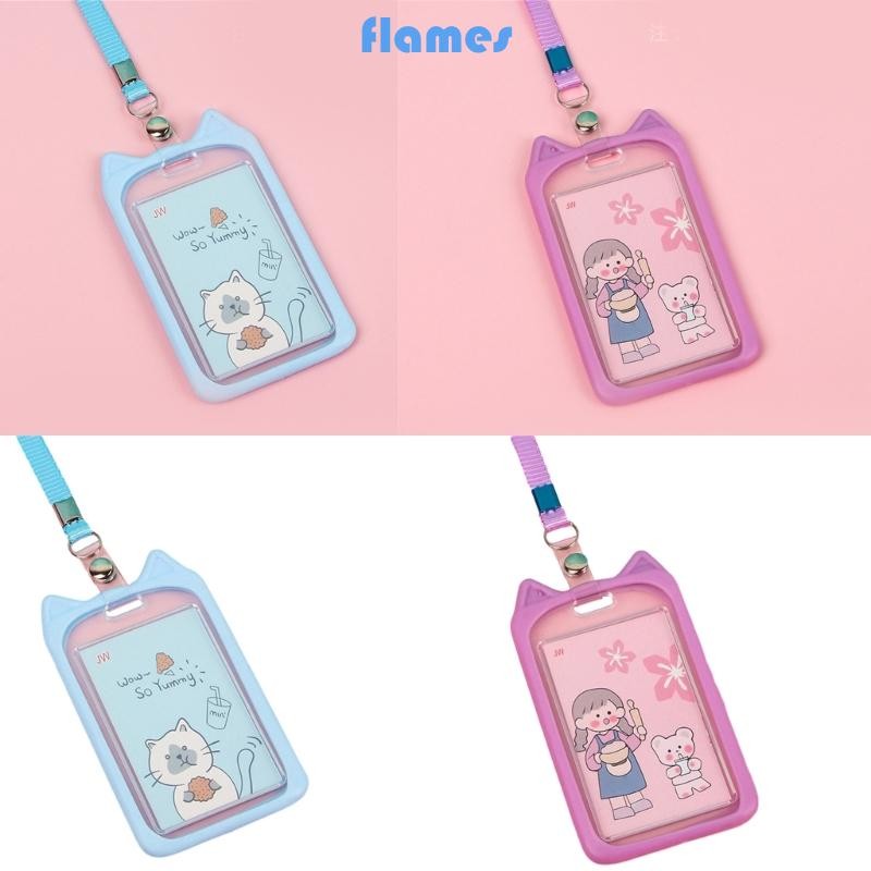 FL Hợp Thời Trang Tai Mèo Silicone Đựng Thẻ Tay Giữ Thẻ Của Bạn An Toàn Và Thời Trang