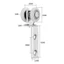 Khối ròng rọc vòng bi AMBU 2 chiếc, Ròng rọc cửa trượt bằng kim loại 40x19mm 60x19mm, Im lặng mượt mà bền bỉ với hai bánh xe nhựa Phụ kiện rèm bánh xe