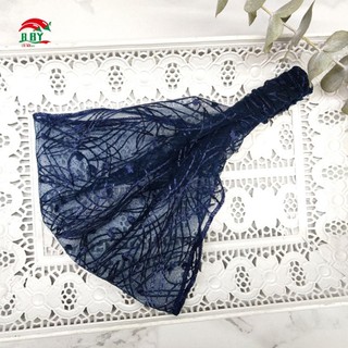 Vòng buộc tóc họa tiết hoa ren rộng cho bé gái và phù dâu, chống trượt