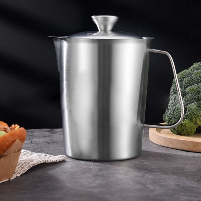 Bình đo thiết yếu PPY Cafes có nắp khóa 500ml 1000ml 1500ml 2000ml Tùy chọn Thép không gỉ Materia