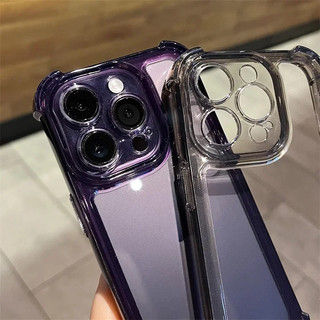 Ốp lưng trong suốt chống sốc sang trọng cho iPhone 16 15 14 13 12 11 Pro Max X XR XS Max 7 8 Plus Vỏ bảo vệ ống kính máy ảnh trong suốt T05