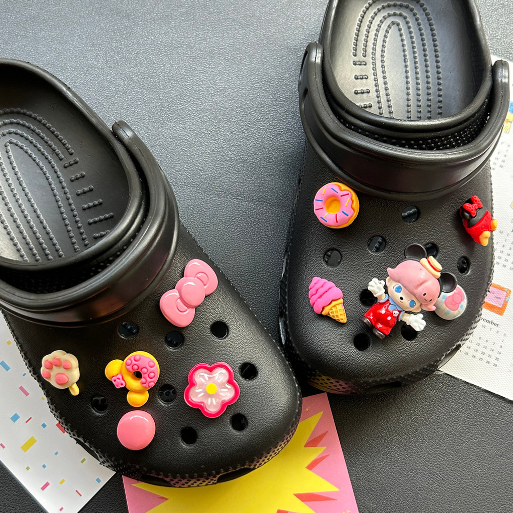 Phụ kiện Pop Mart Dimoo Disney Mickey hoa giày lỗ thích ứng với CROCS, Busch, Zhibixing, tháo rời, ins
