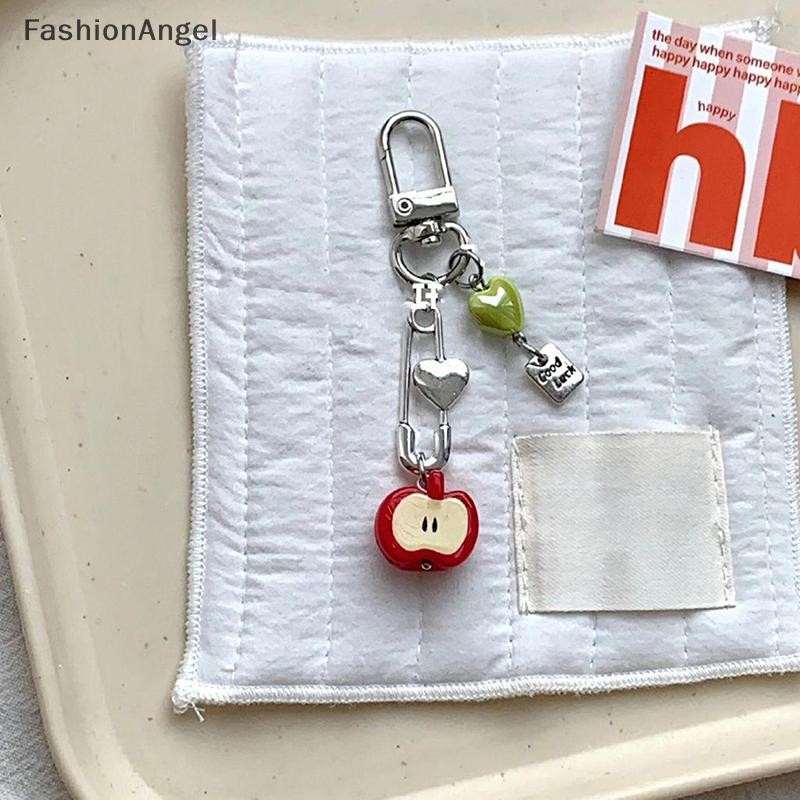 FashionAngel Ngọt Ngào Trái Tim Tươi Mát Móc Khóa Dây Xích Điện Thoại May Mắn Đính Hạt Mặt Dây Chuyền Quyến Rũ Ba Lô Trang Trí Bé Gái Thời Trang Camera Dây VN