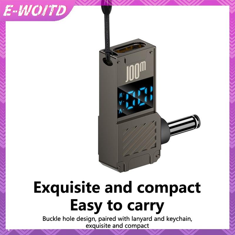 E-woitd PD100W Laptop Sạc Nguồn Cung Cấp Kết Nối Adapter Nữ Type-C Sang DC Nam Chuyển Đổi Màn Hình Hiển Thị Kỹ Thuật Số Cho HP / Lenovo / DELL HNVN
