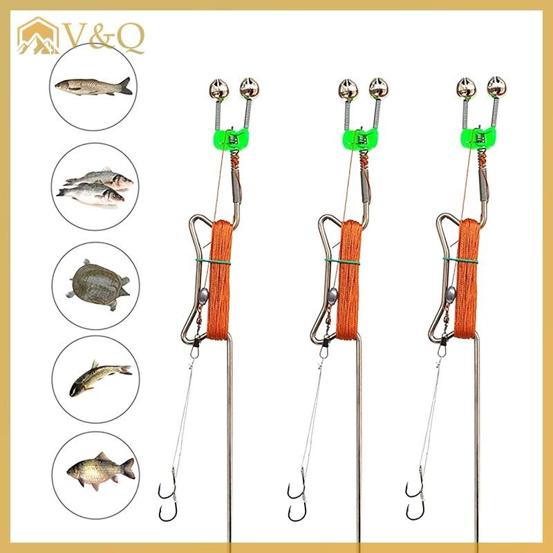 Cần câu cá tự động mini lò xo, phù hợp câu lười, dễ lắp đặt