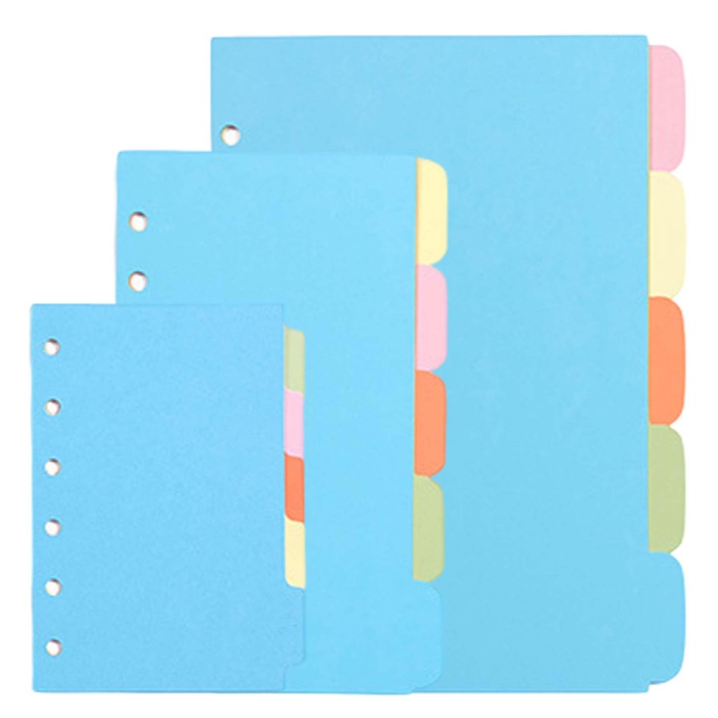 BLOOPIC A5/A6/A7 Divider Cards with Index Sheets - Set of 15 Color ...