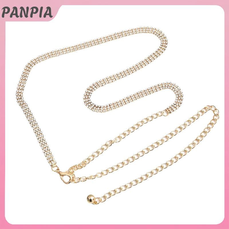PANPIA-Thời Trang Dây Thắt Lưng Kim Cương Giả Dành Cho Nữ Bé Gái Hợp Thời Trang Trang Trang Trí Dây Thắt Lưng Cao Cấp Cao Cấp Có Thể Điều Chỉnh Thắt Lưng