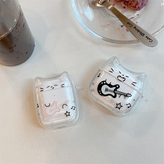Đàn Guitar Mèo Cho AirPods 1 / 2 3 Pro Pro2 Pro3 Airpod4 Bộ Tai Nghe Bluetooth Không Dây Vỏ Bảo Vệ AirPods Pro i3 i4 pro3 Vỏ Bảo Vệ Tai Nghe