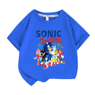 Sonic the Hedgehog Hoạt Hình Trẻ Em Mùa Hè Áo Thun Bé Trai Bé Gái Tay Ngắn Playwear Trang Phục Hợp Thời Trang