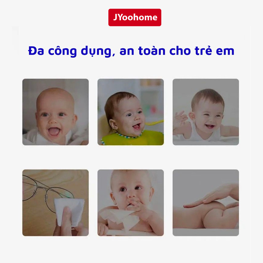 Bịch 64 Khăn Giấy Ướt Mini Bỏ Túi Khăn Ướt Đa Năng Du Lịch Dùng Được Cho Trẻ Em