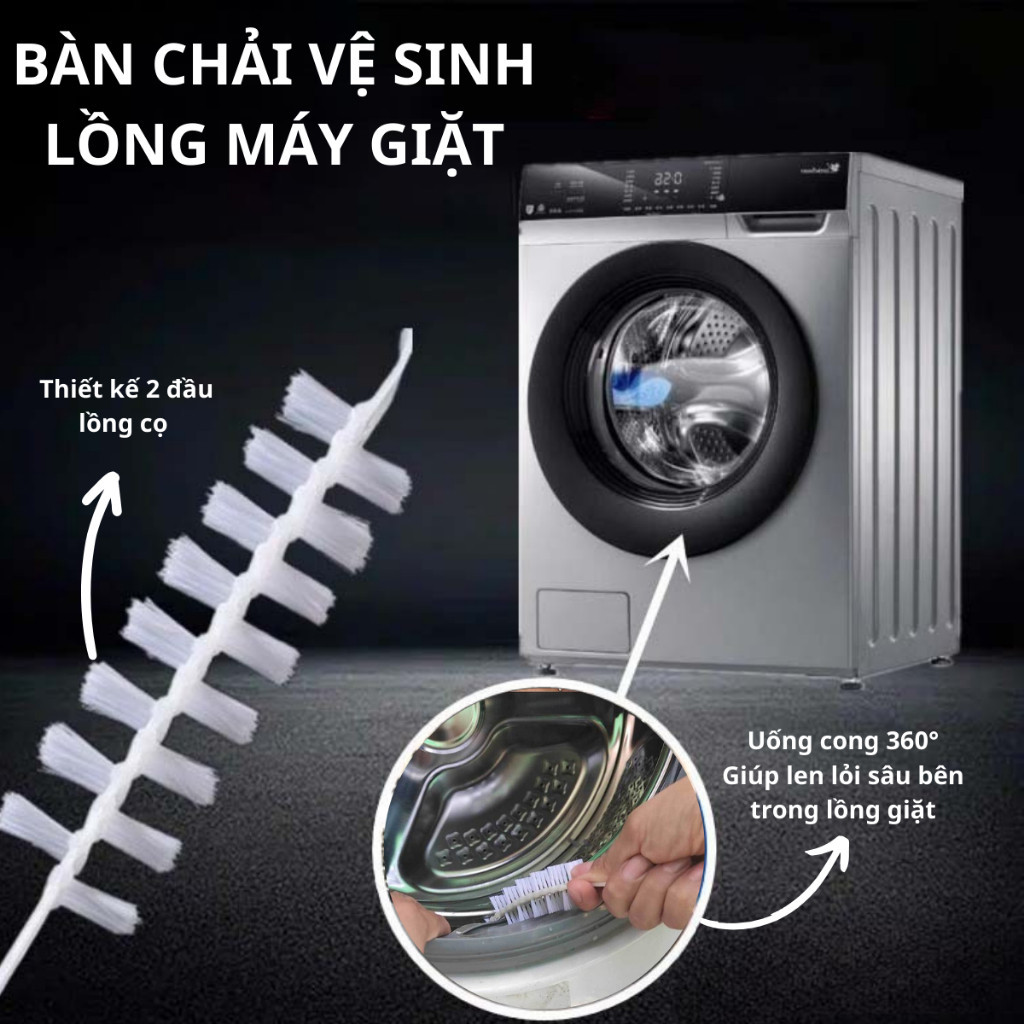 Bàn Chải Vệ Sinh Khe Máy Giặt Cọ Vệ Sinh Máy Giặt Điều Hòa Loại Bỏ Cặn Bám Và Vết Bẩn Làm Sạch Lồng Máy Giặt DT065